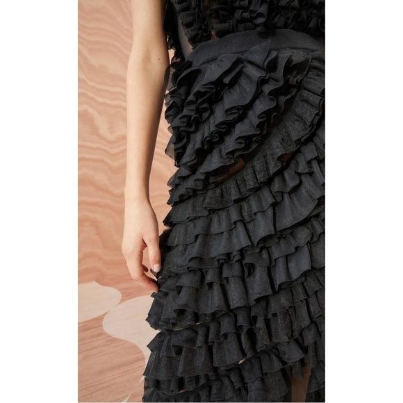 NWOT Ulla Johnson Midi Ruffle Knit Sarafina Skirt - Picture 4 of 7